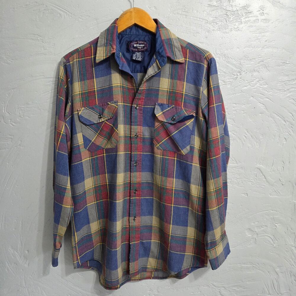 Williams Bay / Plendge Trading LTD. VINTAGE light flannel mens size medium